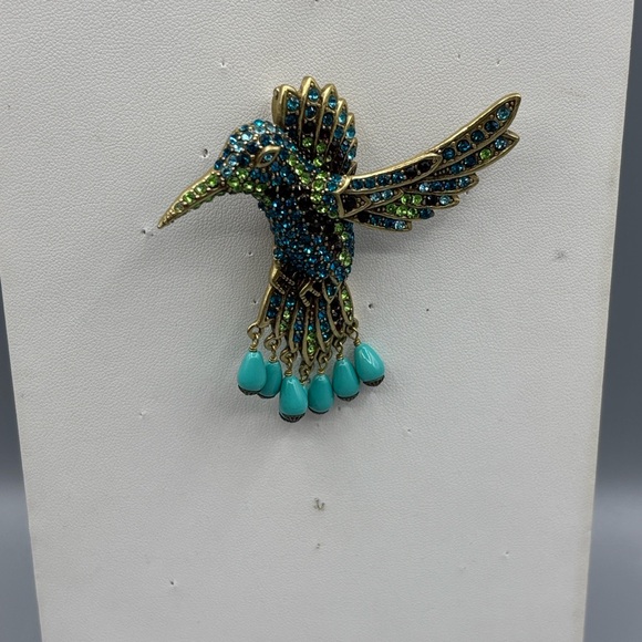 Heidi Daus Sincere Joy Hummingbird Brooch / Pendant JP436 - Picture 6 of 9